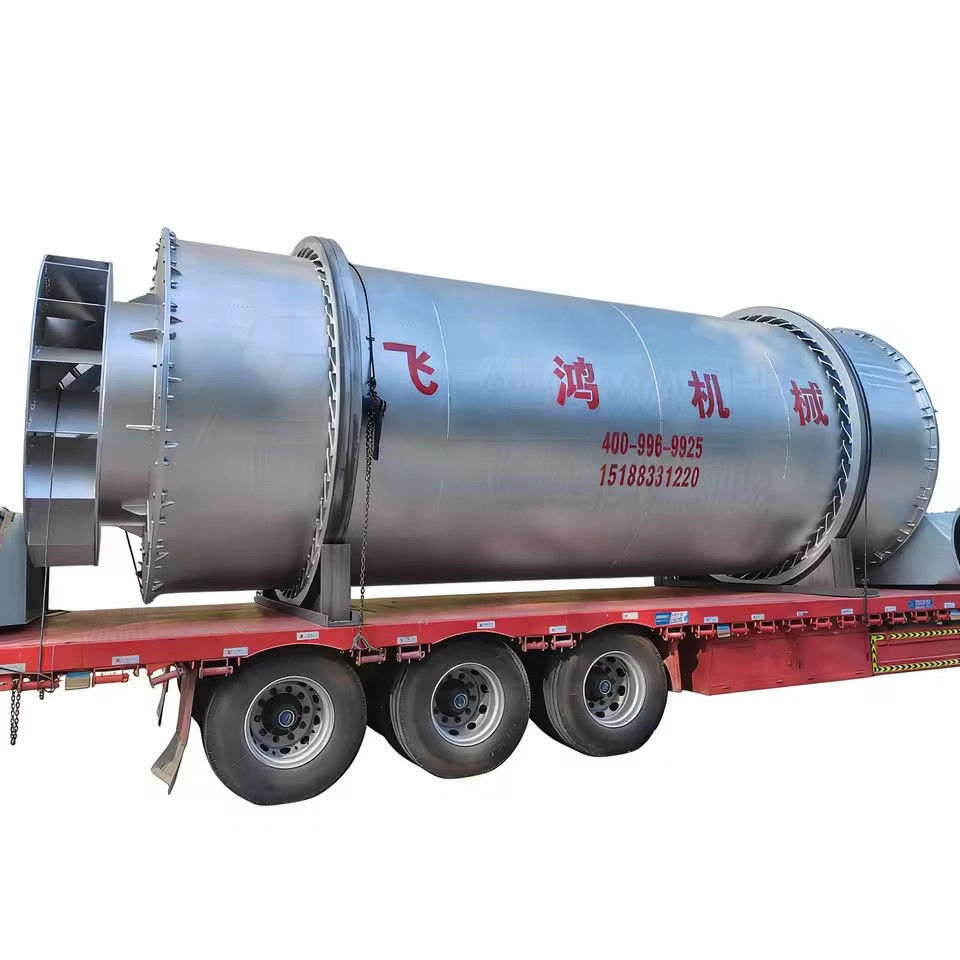 Automatic Triple Pass Rotary Dryer System Three Cylinder Design for Mining Industry