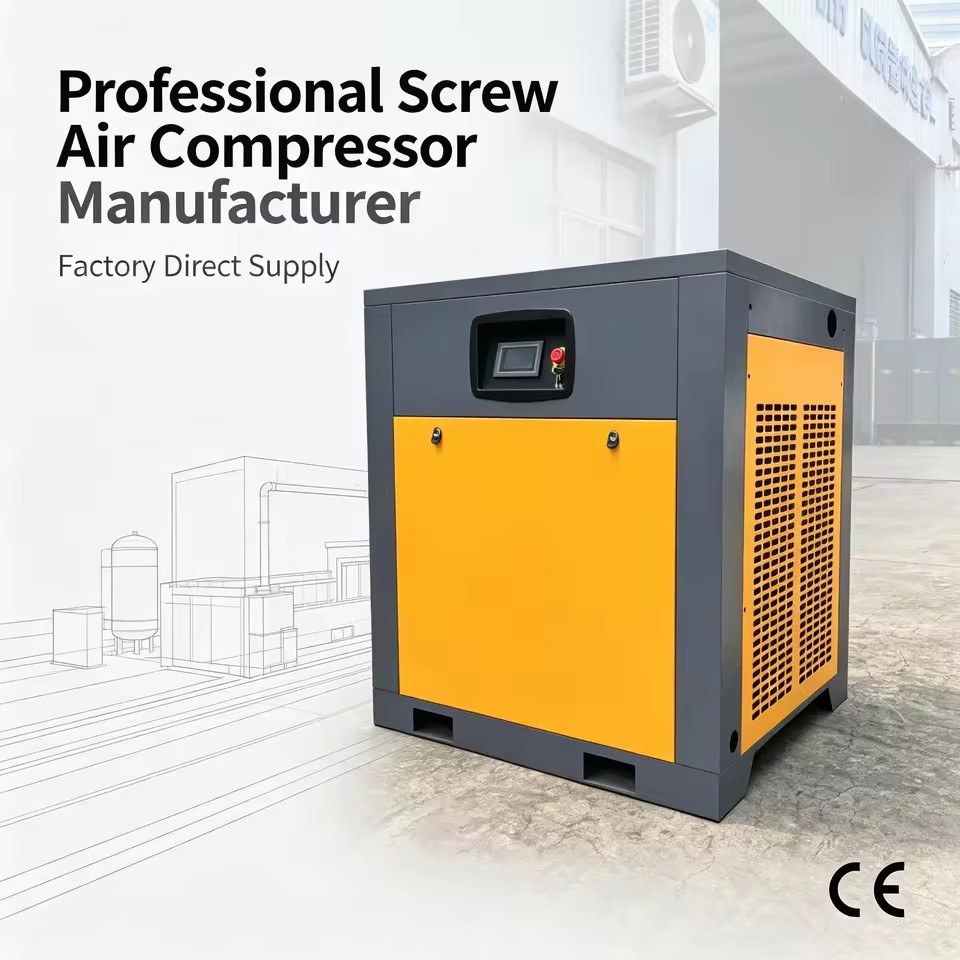 Silent Screw Air Cooled Air Compressor 11kW 15HP 15kW 20HP Direct Driven 380V/220V Machine