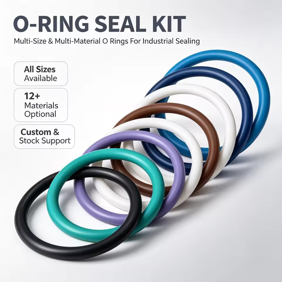 Wholesale High Quality Auto O-Rings NBR FKM EPDM Silicone PTFE HNBR FFKM All Sizes Stocked Hydraulic Mechanical Pipeline Sealing