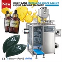 Automatic Multi-lane Liquid Sachet Packaging Machine Irregular Bag Liquid 10ml 20ml Coconut Olive Oil Packing Machine