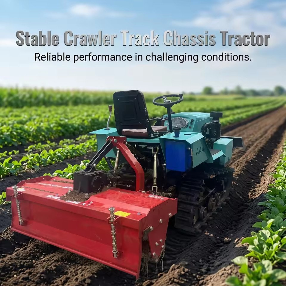 Cost Effective 40HP Water Dry Dual Use Crawler Tractor HUAYUAN LAIDONG Engine for Paddy Field Hilly Terrace Farming