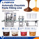 Automatic Hummus Peanut Butter Syrup Viscous Liquid Chocolate Cream Paste Spread Packaging and Bottling Filling Line Machine