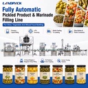 Solid Granule Liquid Food Pickle Pickled Vegetables Olive Salad Appetizer Snack in Brine Bottle Jar Filling Line Machine