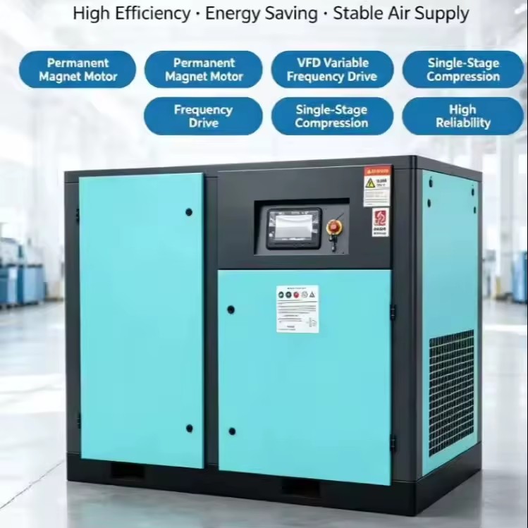 Fixed Speed Screw Air Compressor 7.5KW 15KW 22KW 37KW OEM Customization
