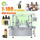 Automatic Rotary Bottle Filling Cap Feeding and Screw Capping Machine Monoblock for Essential Oil Eye Drops Small Bottle