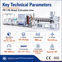 PP PS Plastic Sheet Extrusion Line 150 400kg H Extruder Machine for Cups Trays Filament & Wire Production Factory