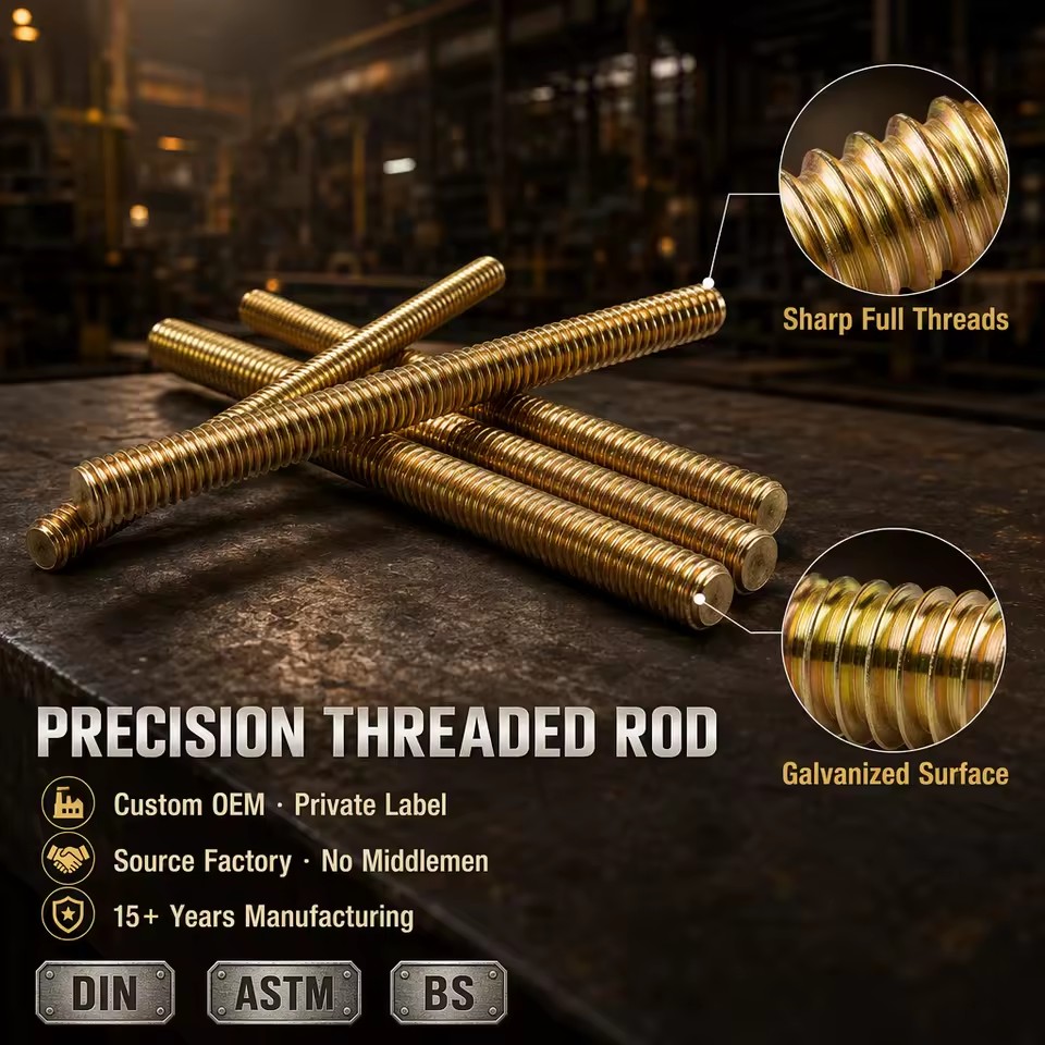 High Quality 8.8 Grade Multi-Spec Carbon Steel Galvanized Thread Rod