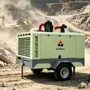 Kinleon 375 350 CFM 150psi Portable Cummins Diesel Engine Driven Air Compressor Aftercooler Sand Blaster Jack Hammer 12 Bar 380V