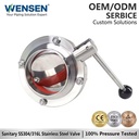 Wensen 304SS 316L Stainless Steel Sanitary Butterfly Valve Clamp Welding Quick Thread Sanitary Butterfly Valve
