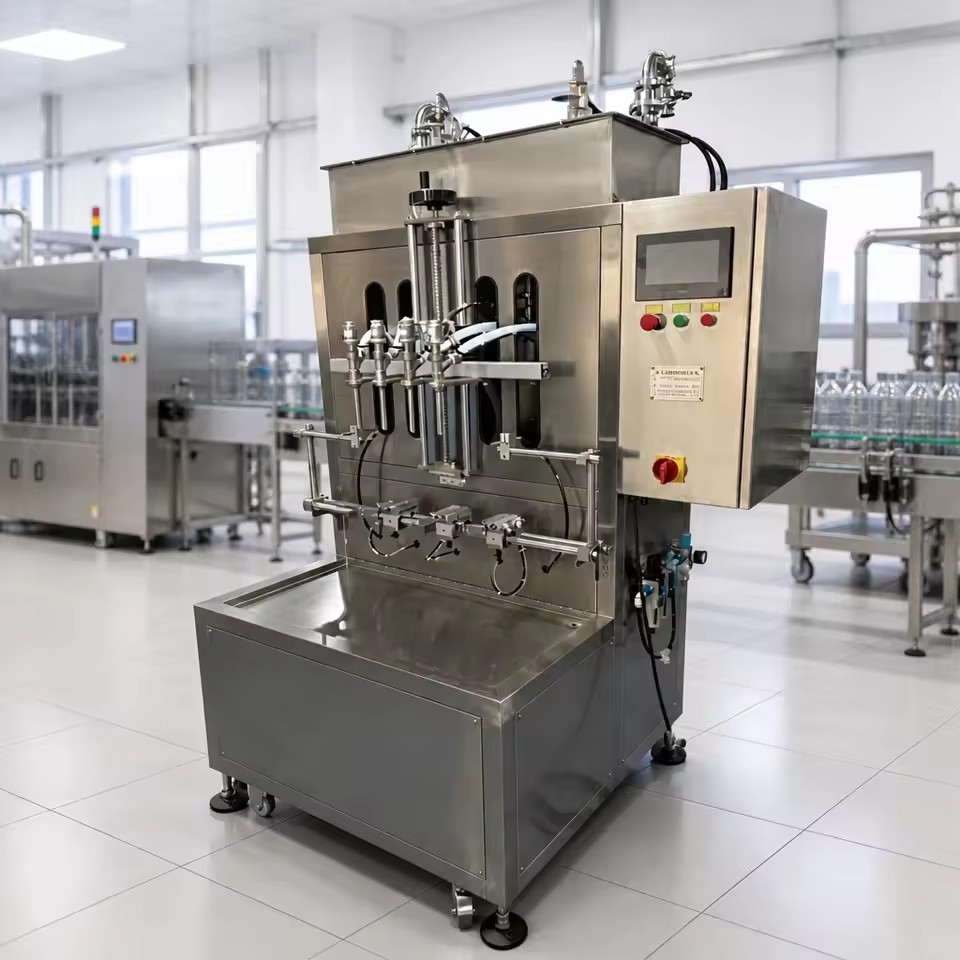 PLC Bearing Electric Pneumatic Automatic Magnetic Pump Filling Machine BGZ-4A 10-25000ML for Plastic/Glass/Metal