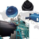 Single Screw HDPE Hollow-Wall Sewer Drainage Winding Pipe Extrusion Production Line 33:1 L/D Ratio 120mm Diameter Energy Saving