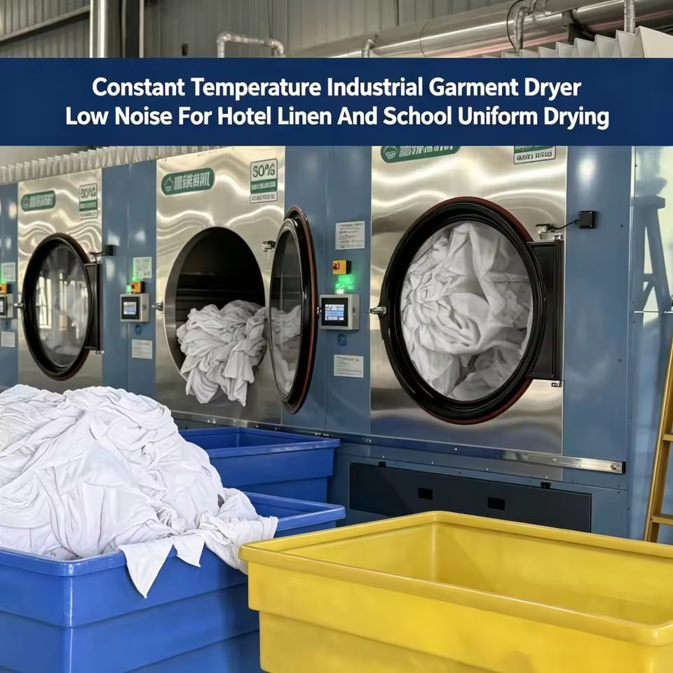 Industrial Laundry Equipment Fully Automatic Heat Pump Dryer EVI Low Temp for Commercial Washing Plant