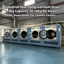 Heat Recovery Heat Pump Dryer Ultra High Temp Industrial Drying Machine Economic Friendly for Towels Jeans Underwear