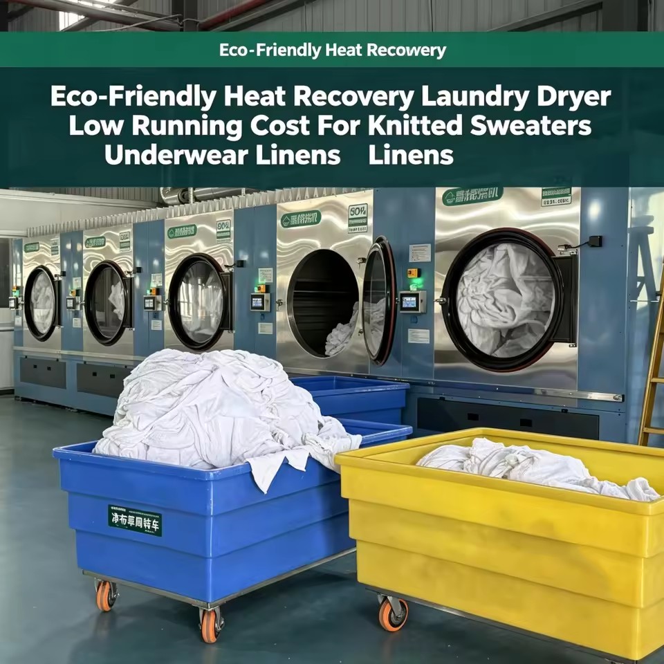Hotel Laundry Special Integrated Heat Pump Dryer Large Capacity Boiler Free Pipe Less Drying Equipment