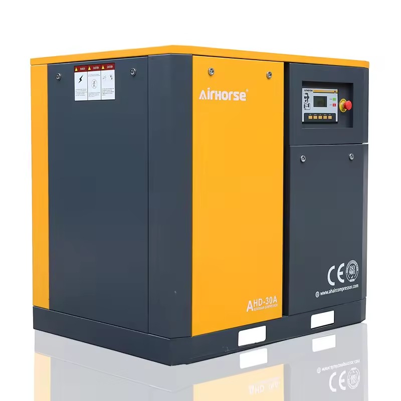 Industrial Stationary Lubricated Screw air Compressor with 30HP 22KW Direct Driven 3.6m3 8bar 1 Year Warranty