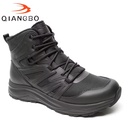 Factory Custom Black High Top Waterproof Fabric Fleece Lined Puncture Resistant Lightweight Men's Training Work Boots
