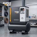PMVF Portable Screw Air Compressor 7.5KW 10HP 220V with Dryer Tank for Comprehensive Auto Repair Shop and Tire Service