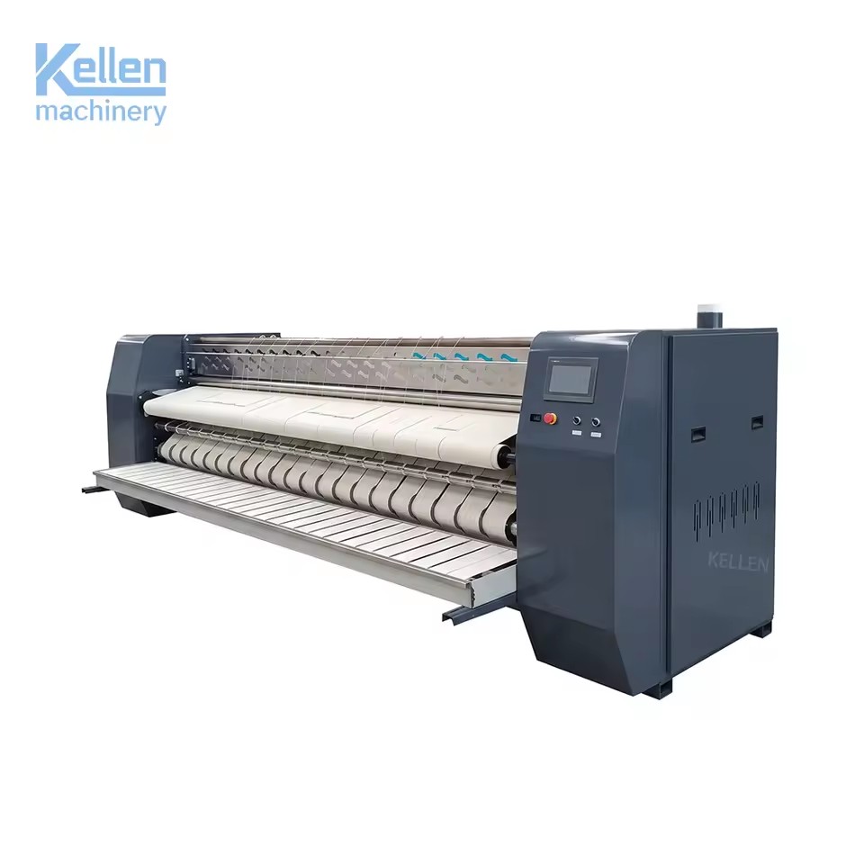 Energy Saving Single Roller Flatwork Ironer Dual Heating Mode Hotel Hospital Linen Bed Cover Ironing Finishing Press Machine