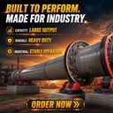 HK-2.2*35m 60-100TPD Energy Saving High Temp Rotary Kiln with Gear for Iron Ore Roasting Construction Equipment