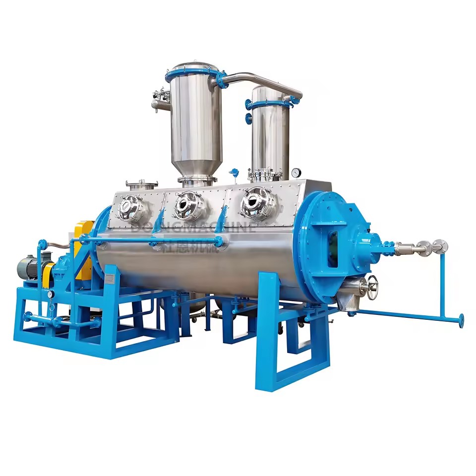 PZG New Food Processing Energy Saving Low Temperature Rotary Vacuum Paddle Dryer SUS304/SUS316 Material Motor Gearbox Pump