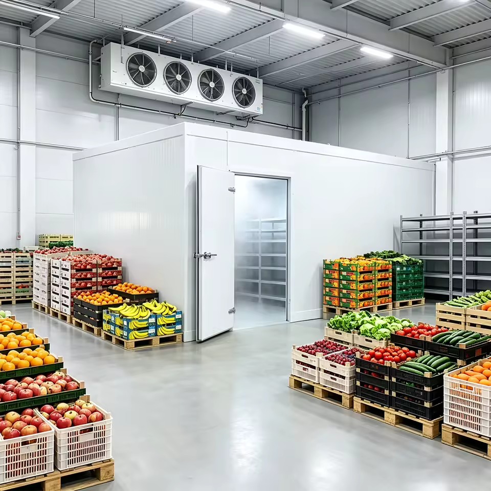 Unite De Refrigeration Condensation Entrepot Frigorifique Stockage a Froid Chiller Room Walk in Cooler Cold Room Equipment