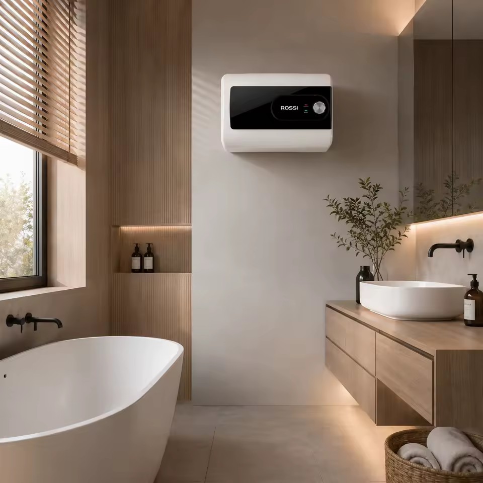 Vietnamese Factory Wholesales Price 20 Liter Slim Electric Storage Water Heater Plastic Class Energy Efficiency for Home