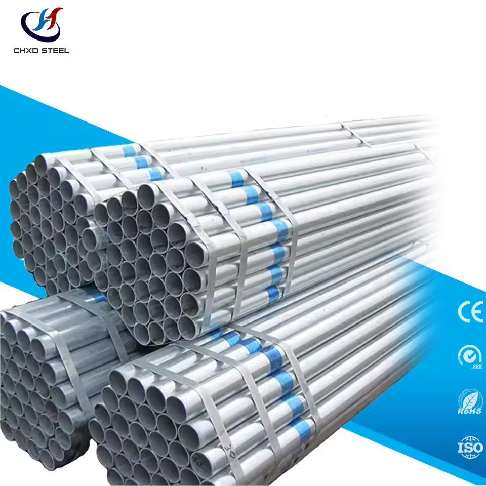 CHXD Hot Dipped Galvanized ERW Steel Pipe GB Standard Thick Wall 1/2-6 Inch 48.3-48.6mm 12FT for Scaffolding Structure