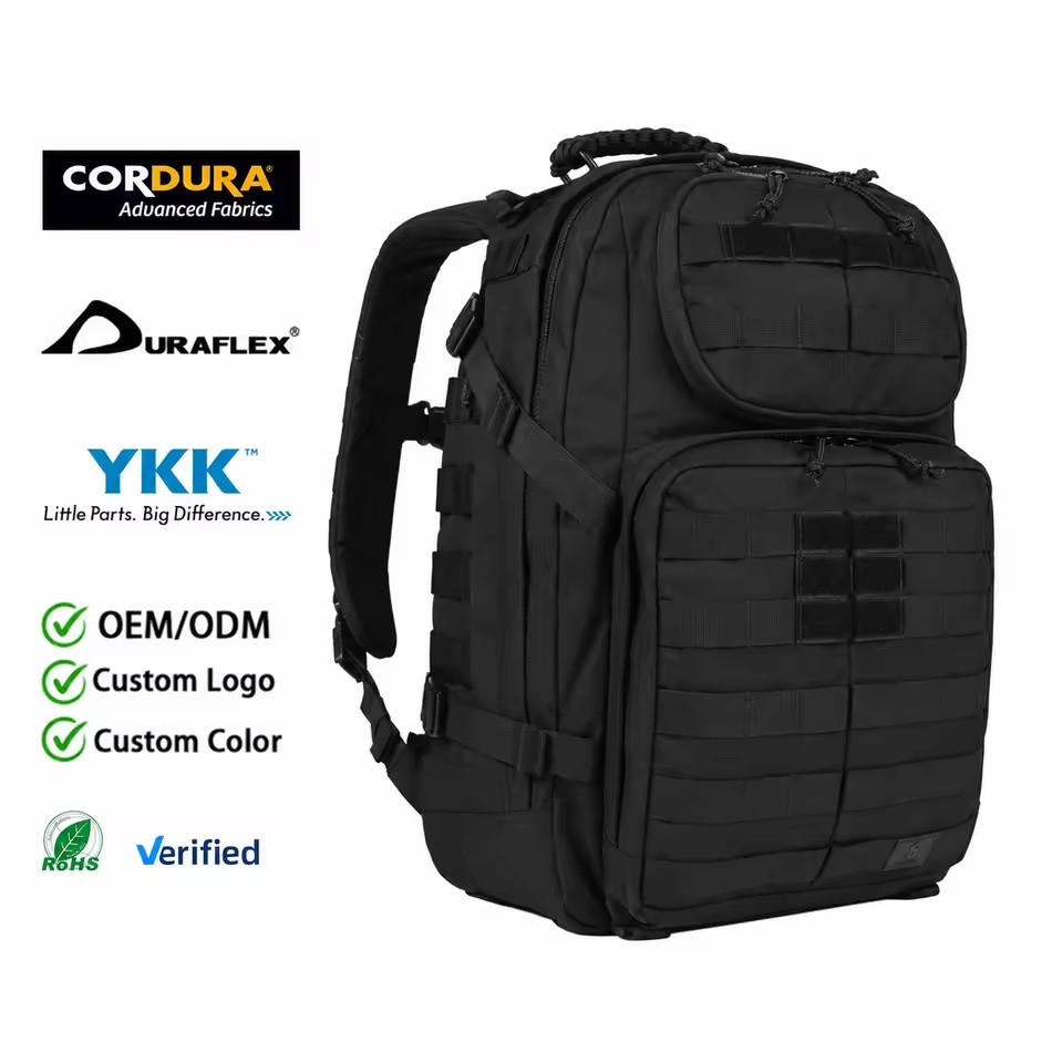Tactical Backpack 37L Customized Modular MOLLE Multi Compartment Design for Security Field Gear Hiking