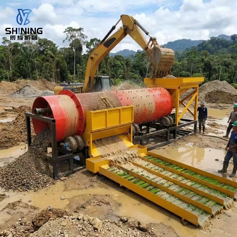 100 120 Tph Portable Mining Trommel Scrubber