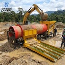 100 120 Tph Portable Mining Trommel Scrubber