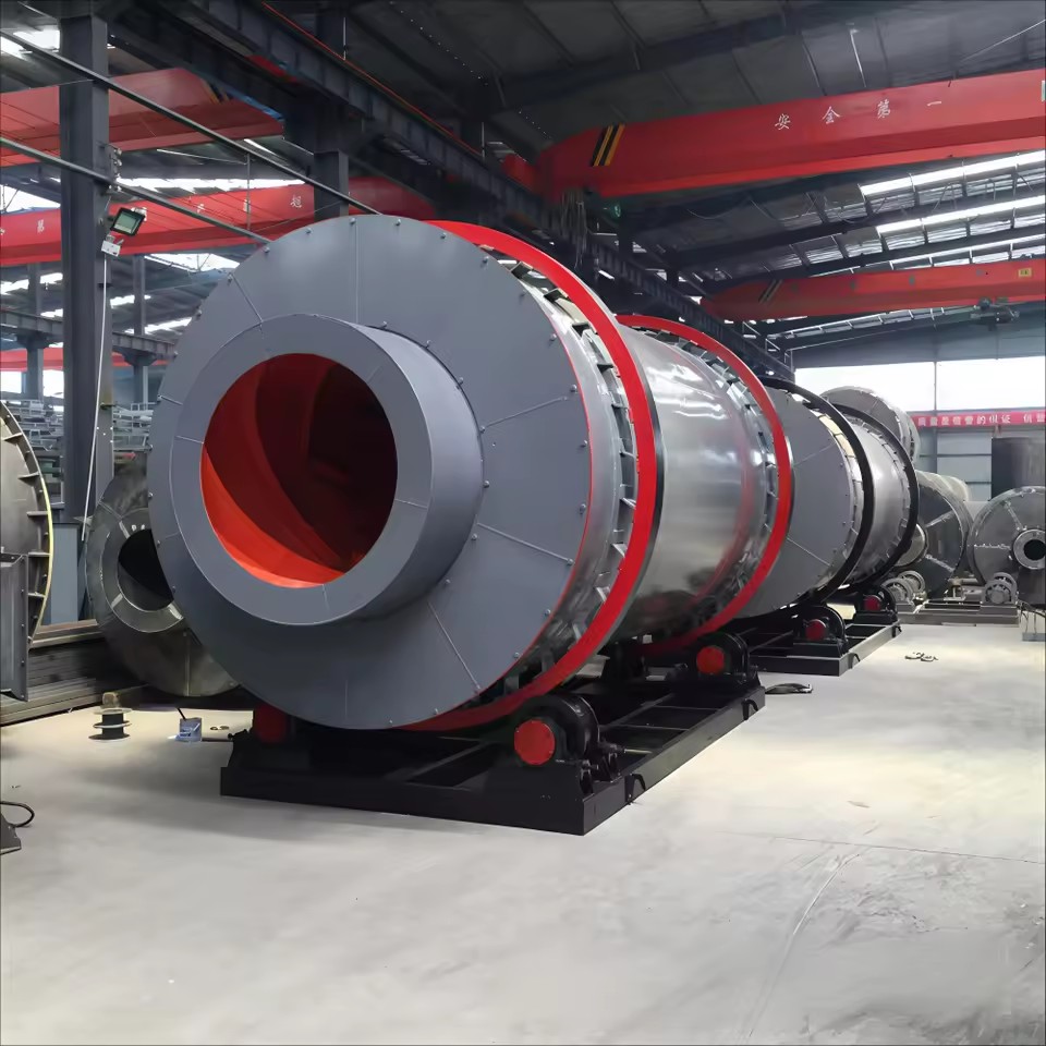 Triple Pass Rotary Drum Dryer for Rice Husk Straw Biomass Fuel Raw Material Drying Machine