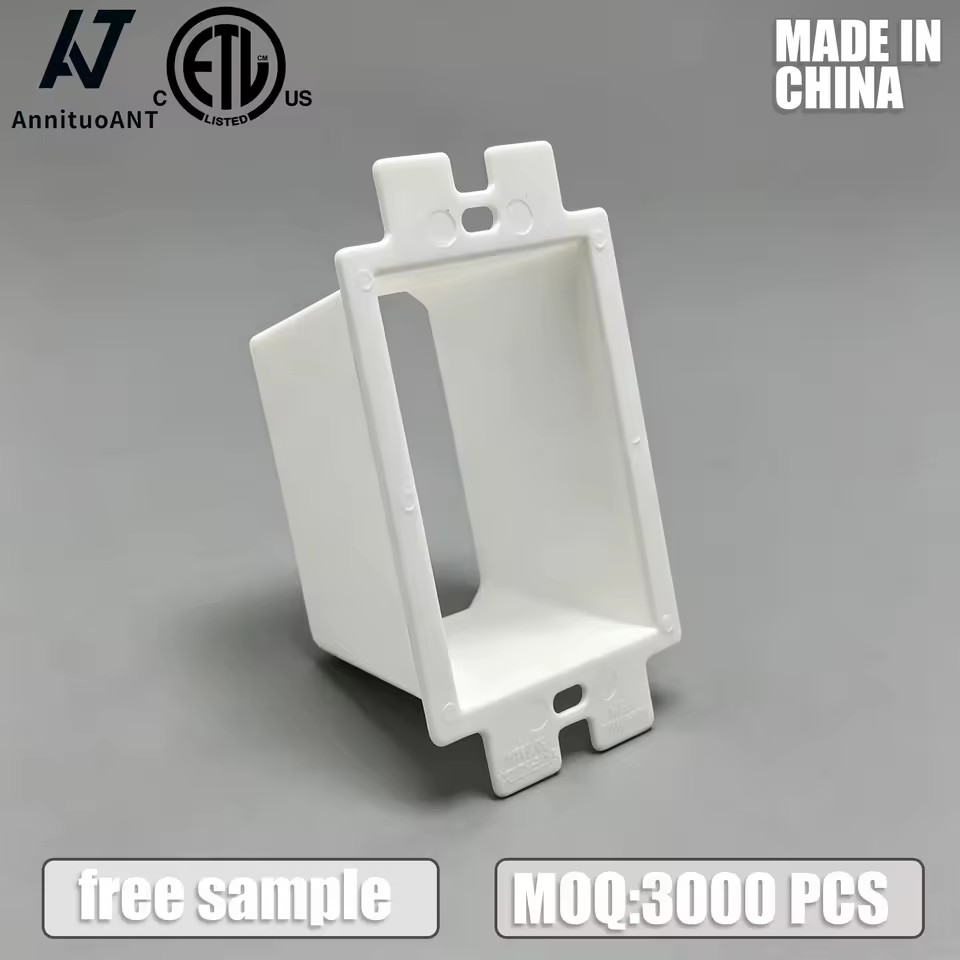 CETL Certified 1 Gang Plastic Electrical Outlet Box Extender Flush Mount Extension Ring for Recessed Wall Switch GFCI