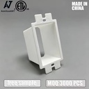 CETL Certified 1 Gang Plastic Electrical Outlet Box Extender Flush Mount Extension Ring for Recessed Wall Switch GFCI