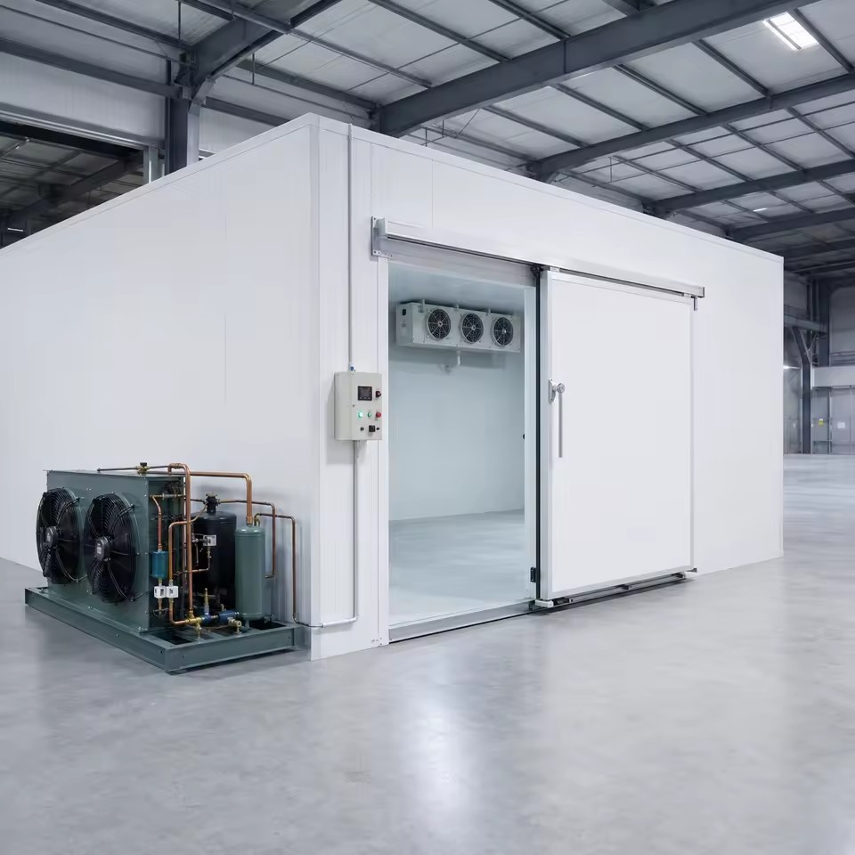Industrial Cold Storage Room for Food Processing Plant with Bitzer Refrigeration Unit and PU Panel