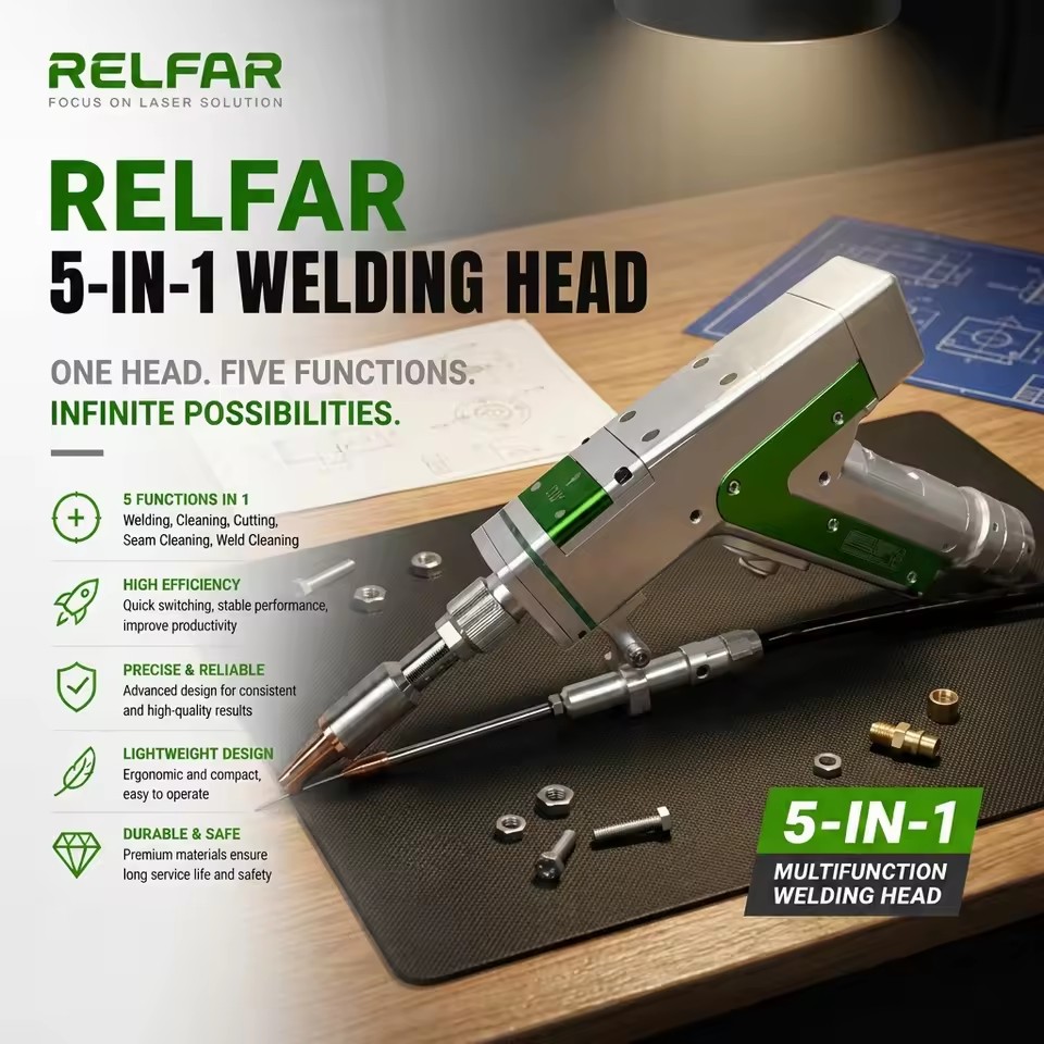 New Relfar 5in1 Laser Welding Gun 1064nm Multifunction Ideal for Factory or Personal DIY Laser Equipment Part