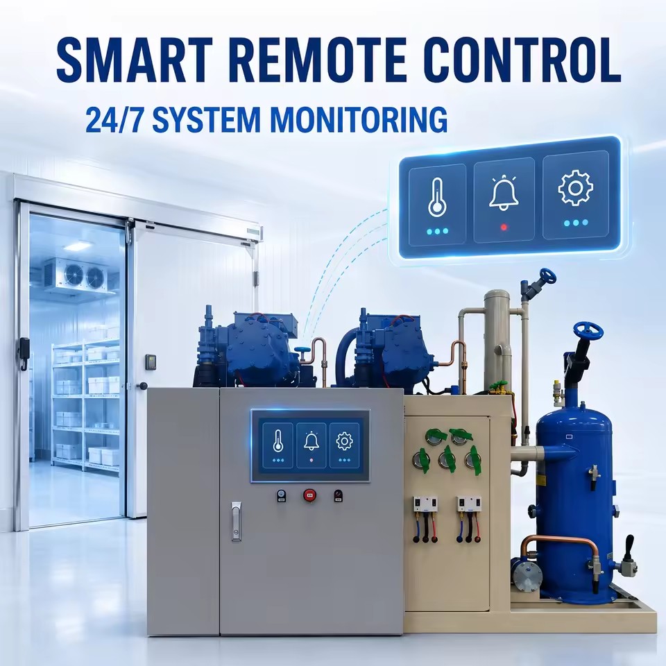 High Capacity Screw Compressor Unit 80HP 380V 50Hz for Commercial Refrigeration and Industrial Cooling