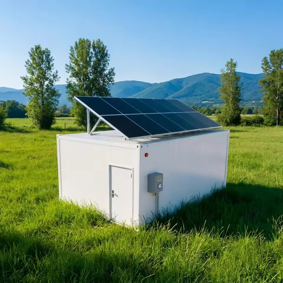 Solar Panel Powered Eco-Friendly Refrigerated Storage Cold Room Grid High Efficiency Commercial Industrial Walk Freezer Motor