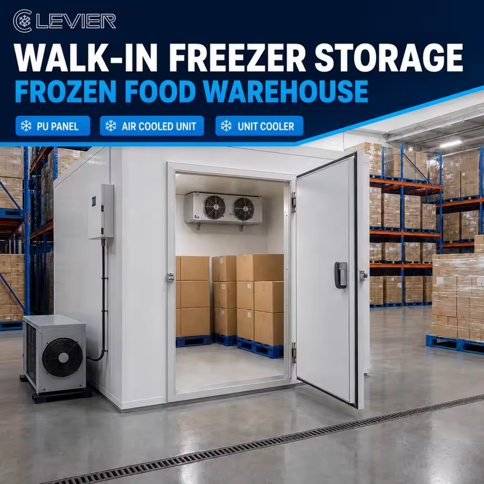 Butchery Cold Room for Chilled and Frozen Meat Storage with Matched Refrigeration System and Project Support