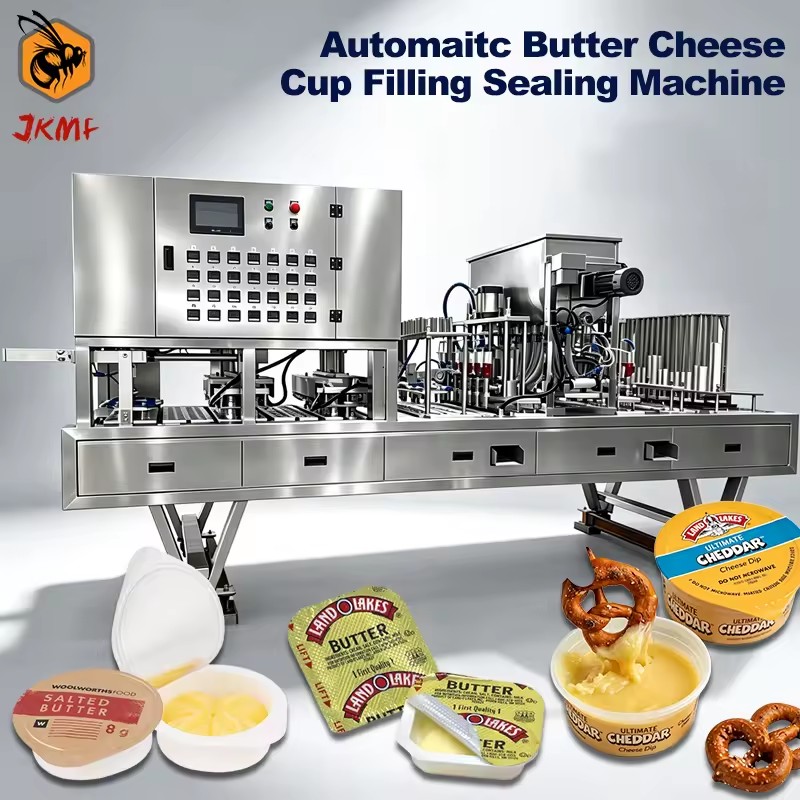 Automatic 10g 50g Paste Cup Filling and Sealing Machine for Butter Cheese Sauce Peanut Butter Cup Filling Packing Machine