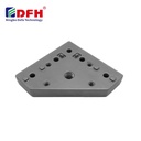 Aluminium Alloy Universal Caster Frame Foot Cup Connecting Profile End Connection Plate