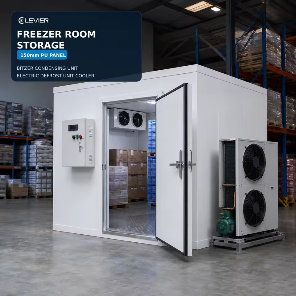 Freezer Room Storage with Bitzer Condensing Unit and Electric Defrost for Frozen Food Cold Chain Warehouse