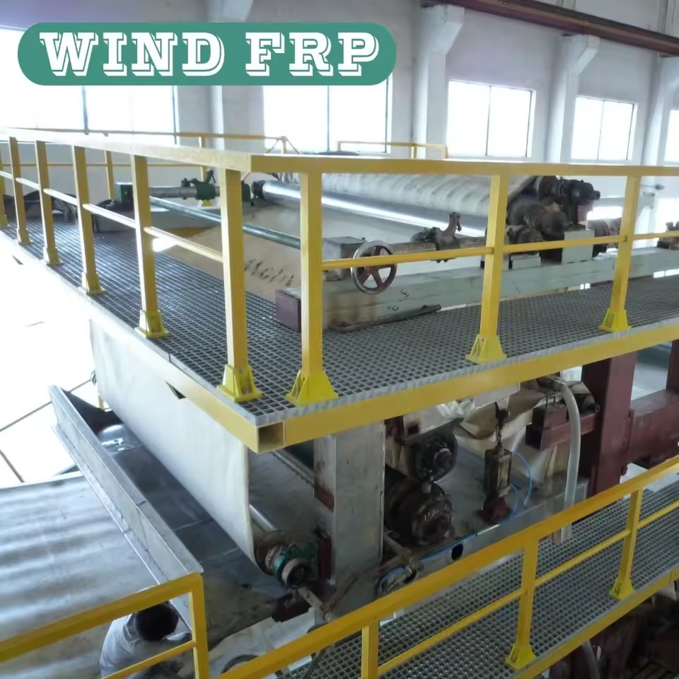 Railings Fiber Pipe Handrails with Round Tube Anti-Corrosion Light Weight Industrial Use 50mm Diameter 6000mm Length