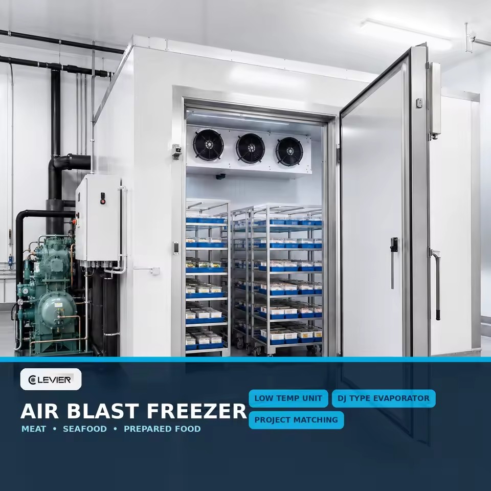 Blast Freezer Cold Room for Meat and Seafood Processing with Low Temperature Rapid Freezing System