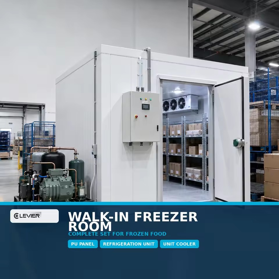 Walk-in Freezer Room Complete Set for Frozen Food Cold Storage with Matched Refrigeration System