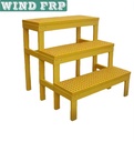 Three Step Stool with Anti-Slip Surface Industrial Use Anti-Corrosion Light Weight 50mm Diameter 6000mm Length