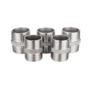 304Stainless Steel Hex Nipple Equal Female Thread Coupling, Hexagonal Double External Thread Pipe Nipple Straight Connector