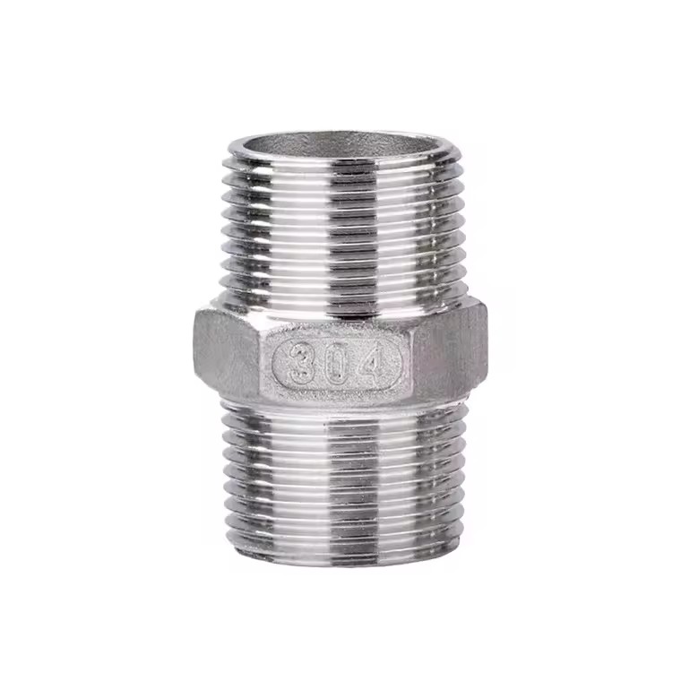 1/2\" -2\" Stainless Steel Extension Pipe Fitting with Male Thread NPT/BSP Casting Technique Stainless Steel Nipple Fitting