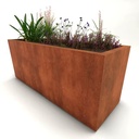 Outdoor Tall Round and Rectangular Plan Large Hy Corten Steel Tree Box Modern Planter Modular Corten Steel Planter Box Pot