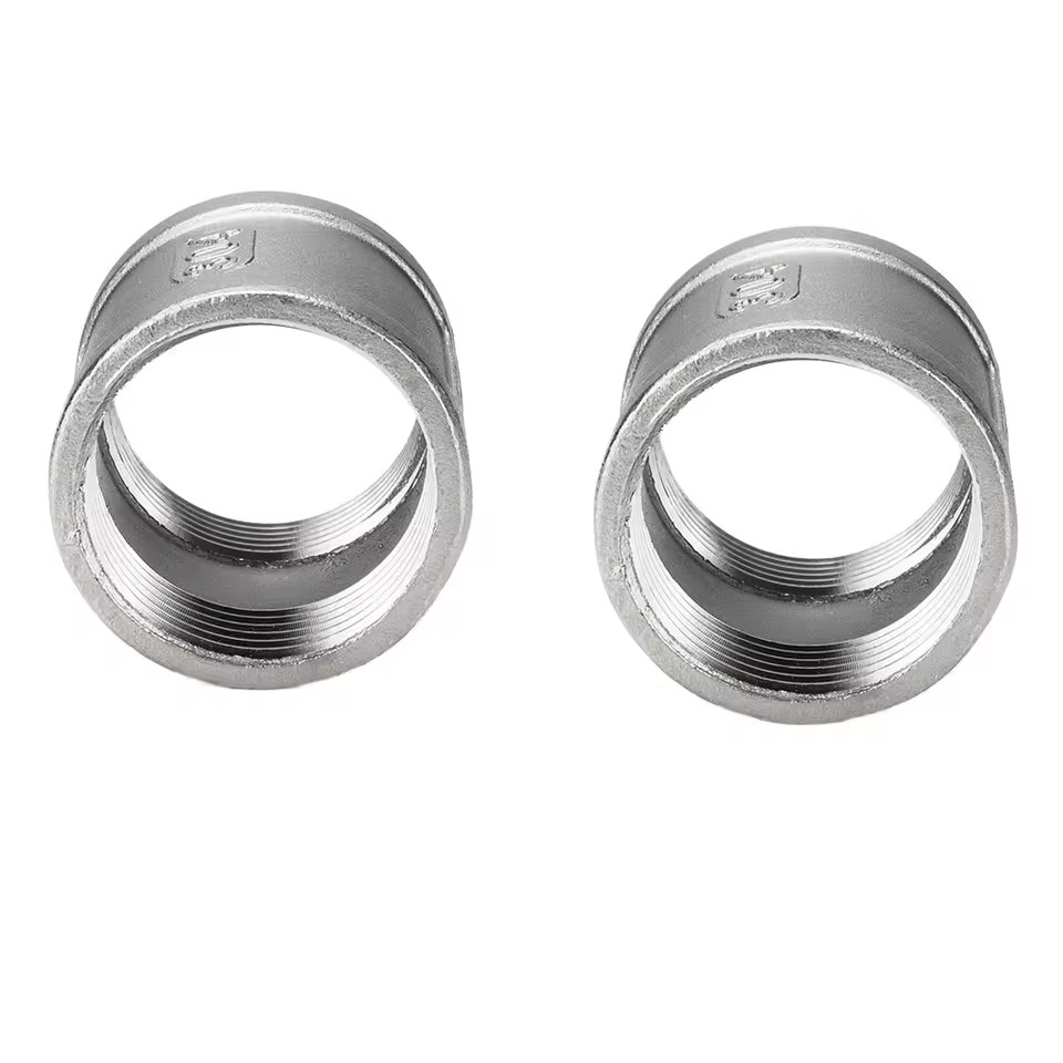 Custom High Pressure SS304/316L Female Pipe Coupling Corrosion Resistant Cast Threaded Fitting for Industrial Piping Systems