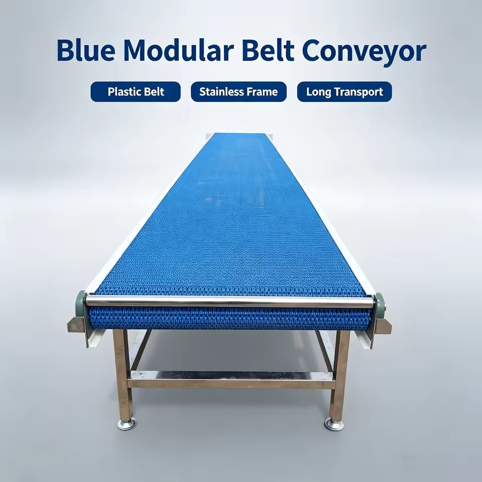 Adjustable Speed Motorized Conveyor System Stable Goods Transport Machinery For Warehouse Logistics